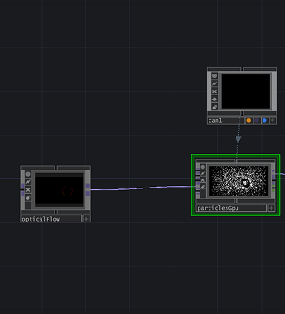 Followed a new tutorial with optical flow and particlesGPU