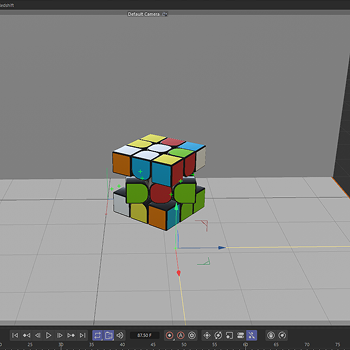 Rubik's cube, unredered with lighting