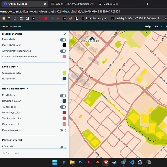 Testing colours in mapbox